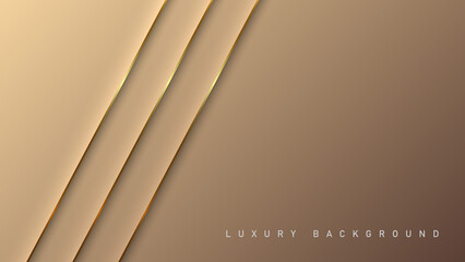 Rose luxury background with gold elements, paper concept design