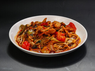 Asian traditional cuisine - lagman noodle