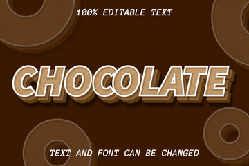 Chocolate Editable Text Effect Modern Style