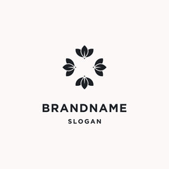 Tulip flower logo icon design template 