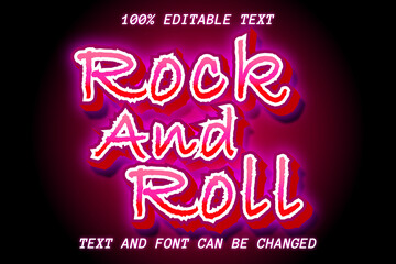 Rock And Roll Editable Text Effect Modern Style