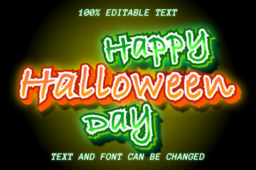 Happy Halloween Day Editable Text Effect Modern Style