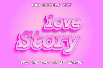 Love story Editable Text Effect Modern Style