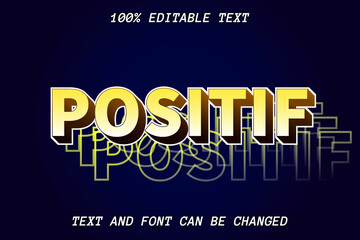Positive Editable Text Effect Modern Style