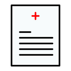 Fototapeta premium icon hospital prescription for website, symbol , presentation editable vector