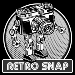 Retro Robot Mascot in Retro Camera Character Design 
