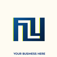 Fototapeta premium HY monogram logo.Letter h, letter y typographic icon.Lettering sign isolated on light background.Alphabet initials.Modern, design, geometric, web, tech style characters.