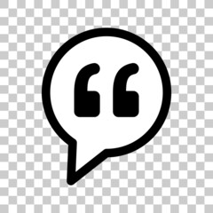 Double quotation marks balloon. Quotation marks. Editable vectors.