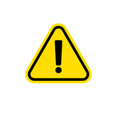 Triangle exclamation mark icon. Caution or warning. Editable vectors.