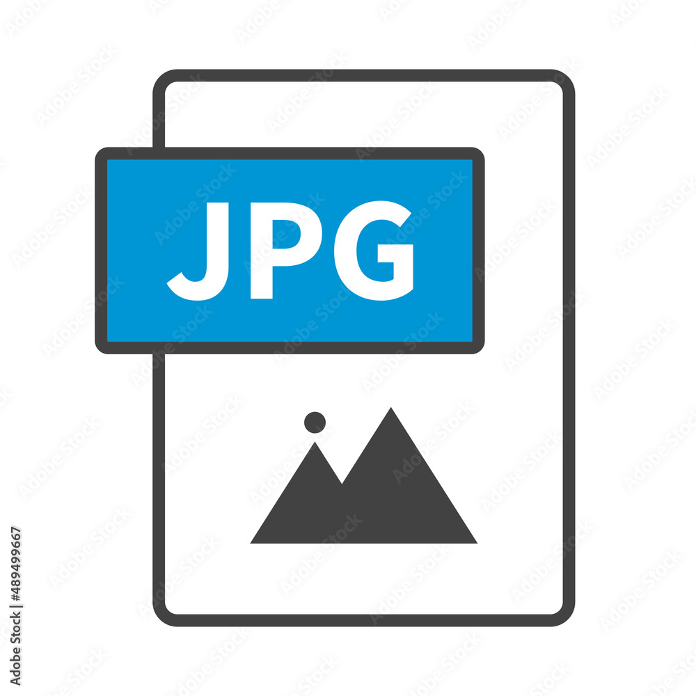 Poster jpg file icon. file saving extension for images. saving a photo. vectors.