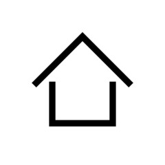 A simple house icon. House and real estate. Editable vectors.