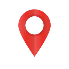 Map pins on a map. Current location or travel destination. Editable vectors.