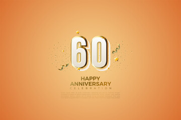 60th anniversary background illustration.