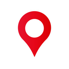 Map pin icon on a map. Location display and current location. Vector illustration.