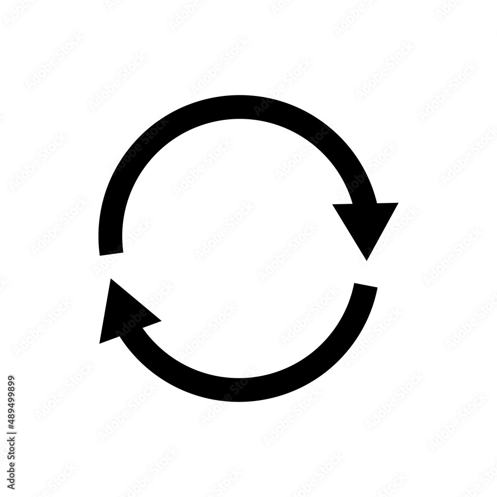 Poster refresh and reload. recycle symbol. restart icon. vectors.