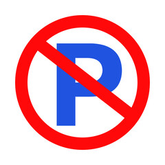 No Parking sign. Parking marks and stop signs. Vectors.