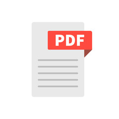 PDF file icon. Electronic documents. Editable vectors.