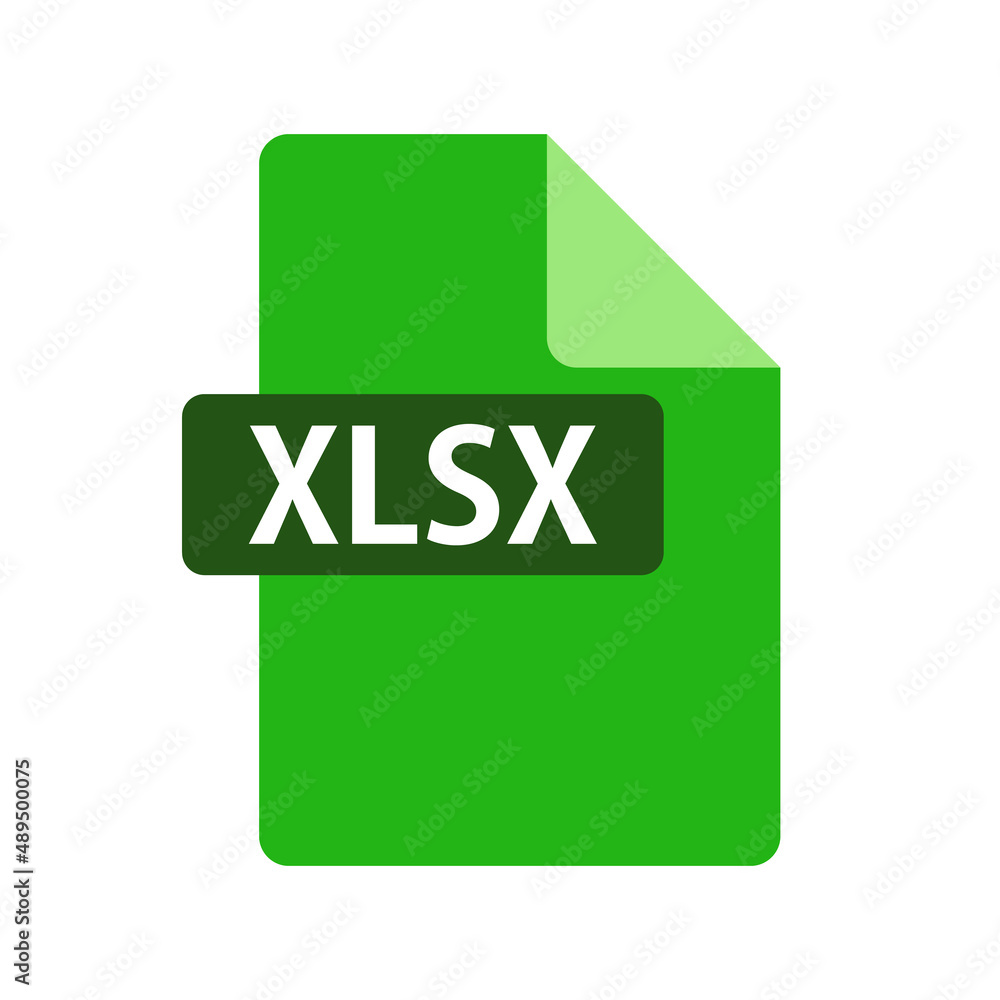 Poster xlsx file icon. file format extensions icon. vector.