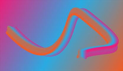 Blue pink and purple gradient background with curved 3d lines
