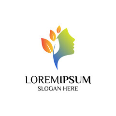 Beauty women with leaf wellness Logo Untitled-1