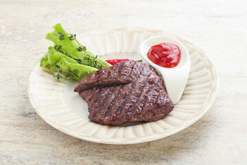 Grilled machete skirt beef steak