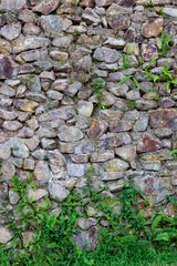 stone wall with moss