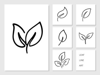 Leaf line art Hand drawn. Illustration about Leaf line art.