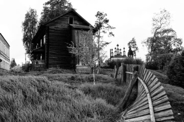 old barn in the woods