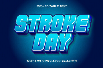 Obraz premium Stroke Day Editable Text Effect Modern Style