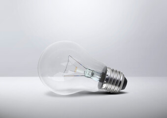 Light bulb in room studio for advertising