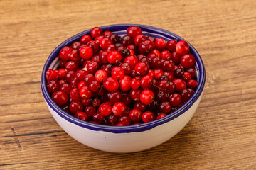 Sweet and tasty cranberry in the bowl
