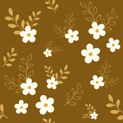 pattern autumn theme with flowers №5