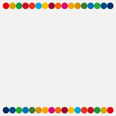 SDGsの17色を使用した正方形のタイトルフレーム　4