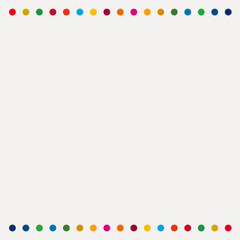SDGsの17色を使用した正方形のタイトルフレーム　5