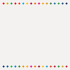 SDGsの17色を使用した正方形のタイトルフレーム　6