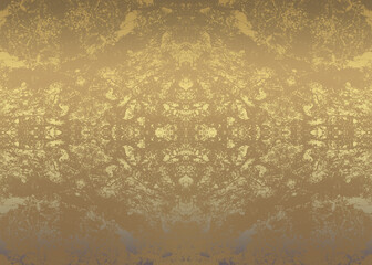 Golden Abstract  decorative paper texture  background  for  artwork  - Illustration