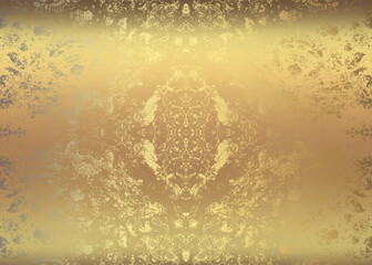 Golden Abstract  decorative paper texture  background  for  artwork  - Illustration