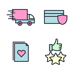 Fototapeta premium E-Commerce set icon symbol template for graphic and web design collection logo vector illustration