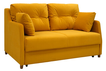 Sofa isolated on white background. Back view. Including clipping path