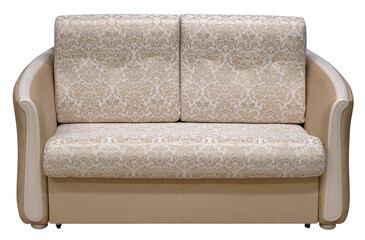 Sofa isolated on white background. Back view. Including clipping path