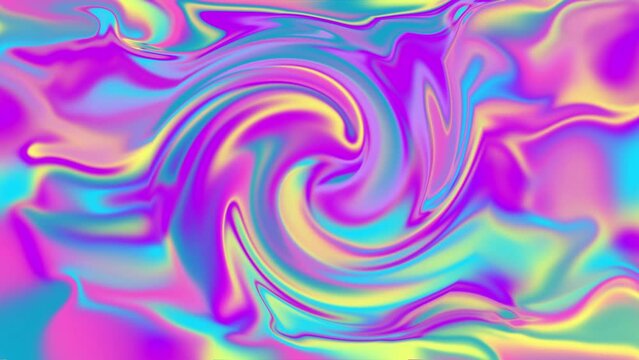 Holographic swirl background motion video