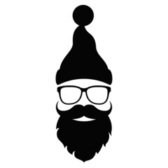 Hipster face vector cartoon