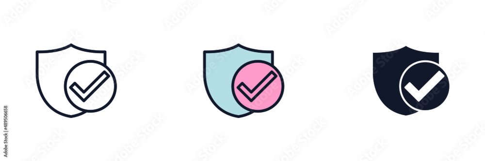 Poster secure icon symbol template for graphic and web design collection logo vector illustration