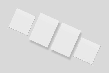 Blank paper for mockup. 3D Render.	
