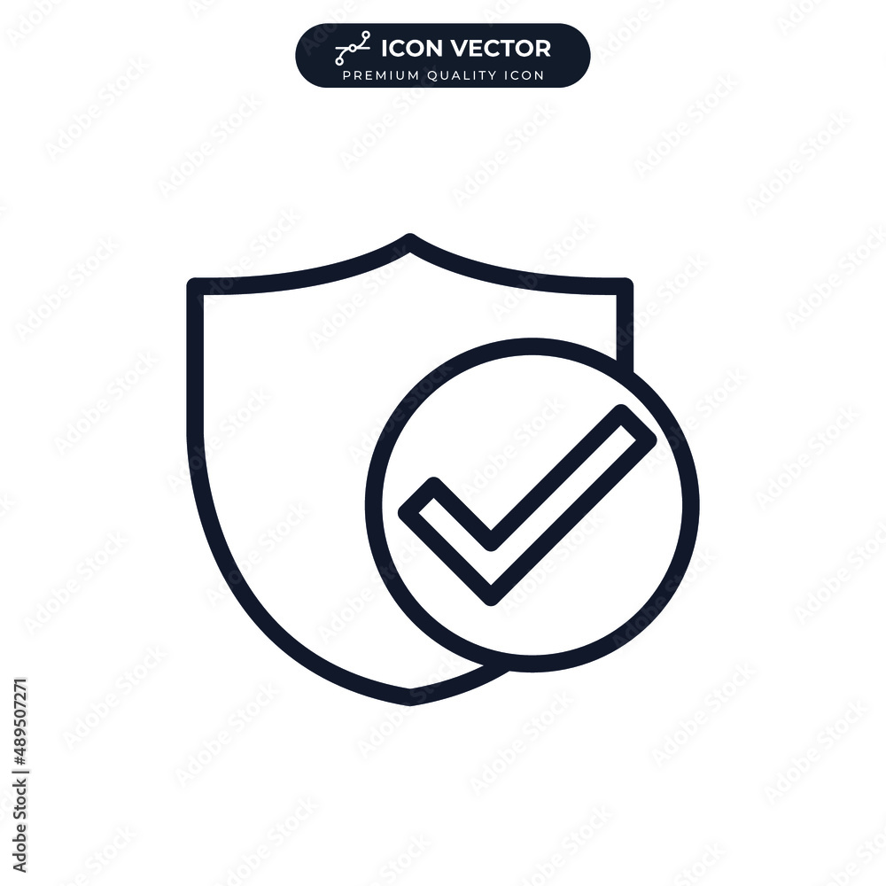 Poster secure icon symbol template for graphic and web design collection logo vector illustration