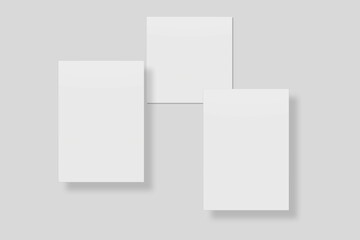 Blank paper for mockup. 3D Render.	
