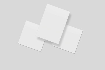 Blank paper for mockup. 3D Render.	
