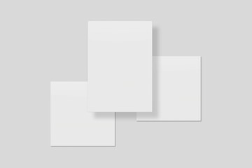 Blank paper for mockup. 3D Render.	
