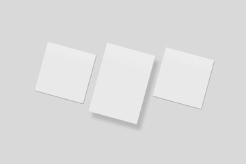 Blank paper for mockup. 3D Render.	

