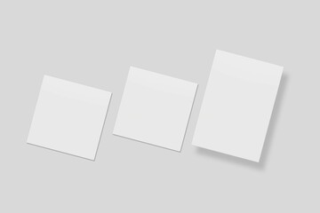 Blank paper for mockup. 3D Render.	
